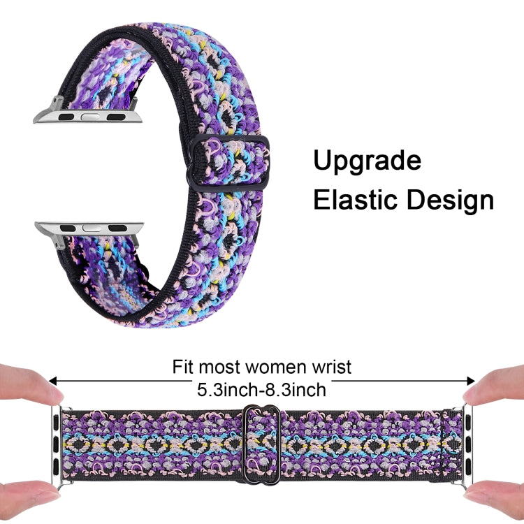 Elastic Watch Band For Apple Watch Series 7 45mm / 6 & SE & 5 & 4 44mm / 3 & 2 & 1 42mm(13) - Watch Bands by buy2fix | Online Shopping UK | buy2fix