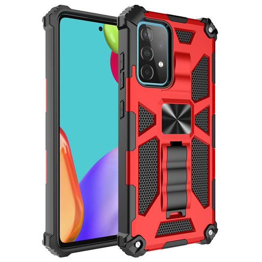 For Samsung Galaxy A32 4G Shockproof TPU + PC Magnetic Protective Case with Holder(Red) - Galaxy Phone Cases by buy2fix | Online Shopping UK | buy2fix