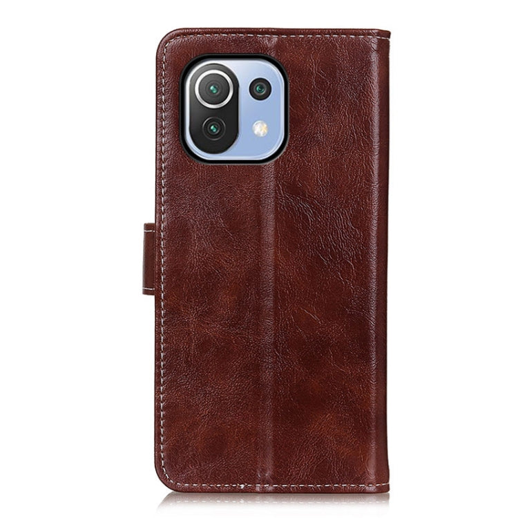 For Xiaomi Mi 11 Lite 5G / 4G Retro Crazy Horse Texture Horizontal Flip Leather Case with Holder & Card Slots & Photo Frame & Wallet(Brown) - Xiaomi Cases by buy2fix | Online Shopping UK | buy2fix