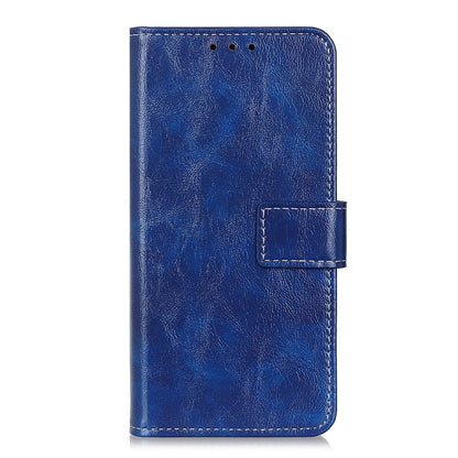 For OPPO F19 Pro+ 5G / Reno5 Z / Reno6 Z Retro Crazy Horse Texture Horizontal Flip Leather Case with Holder & Card Slots & Photo Frame & Wallet(Blue) - OPPO Cases by buy2fix | Online Shopping UK | buy2fix