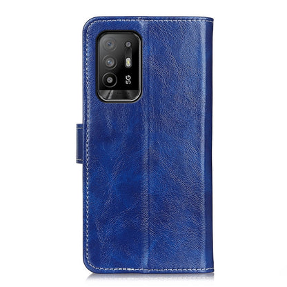 For OPPO F19 Pro+ 5G / Reno5 Z / Reno6 Z Retro Crazy Horse Texture Horizontal Flip Leather Case with Holder & Card Slots & Photo Frame & Wallet(Blue) - OPPO Cases by buy2fix | Online Shopping UK | buy2fix