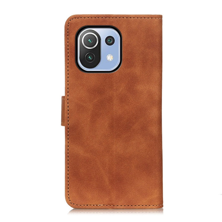 For Xiaomi Mi 11 Lite 5G / 4G KHAZNEH Retro Texture Horizontal Flip Leather Case with Holder & Card Slots & Wallet(Brown) - Xiaomi Cases by buy2fix | Online Shopping UK | buy2fix