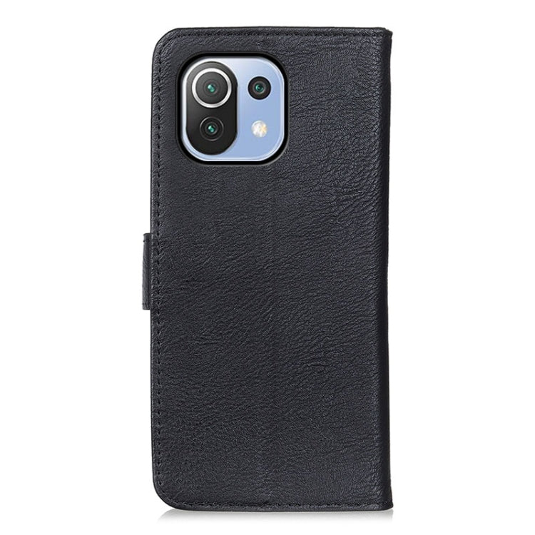For Xiaomi Mi 11 Lite 5G / 4G KHAZNEH Cowhide Texture Horizontal Flip Leather Case with Holder & Card Slots & Wallet(Black) - Xiaomi Cases by buy2fix | Online Shopping UK | buy2fix