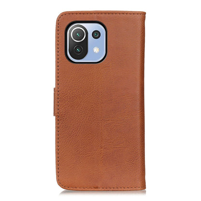 For Xiaomi Mi 11 Lite 5G / 4G KHAZNEH Cowhide Texture Horizontal Flip Leather Case with Holder & Card Slots & Wallet(Brown) - Xiaomi Cases by buy2fix | Online Shopping UK | buy2fix