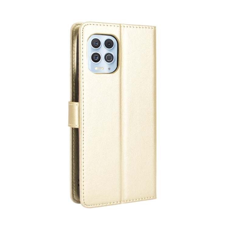For Motorola Edge S / Moto G100 Retro Crazy Horse Texture Horizontal Flip Leather Case with Holder & Card Slots & Lanyard(Gold) - Motorola Cases by buy2fix | Online Shopping UK | buy2fix