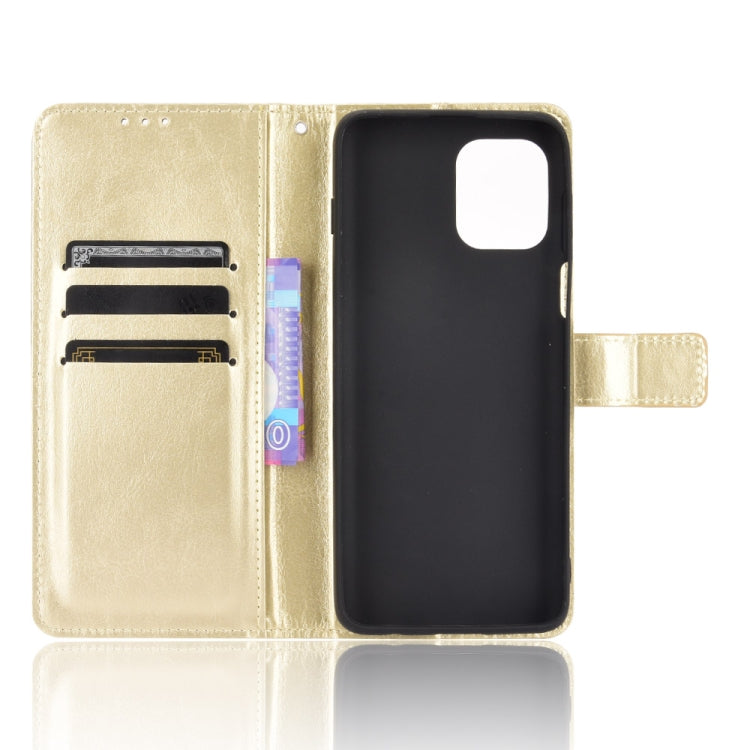 For Motorola Edge S / Moto G100 Retro Crazy Horse Texture Horizontal Flip Leather Case with Holder & Card Slots & Lanyard(Gold) - Motorola Cases by buy2fix | Online Shopping UK | buy2fix