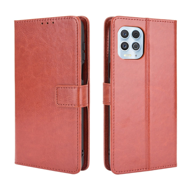 For Motorola Edge S / Moto G100 Retro Crazy Horse Texture Horizontal Flip Leather Case with Holder & Card Slots & Lanyard(Brown) - Motorola Cases by buy2fix | Online Shopping UK | buy2fix