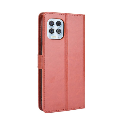 For Motorola Edge S / Moto G100 Retro Crazy Horse Texture Horizontal Flip Leather Case with Holder & Card Slots & Lanyard(Brown) - Motorola Cases by buy2fix | Online Shopping UK | buy2fix