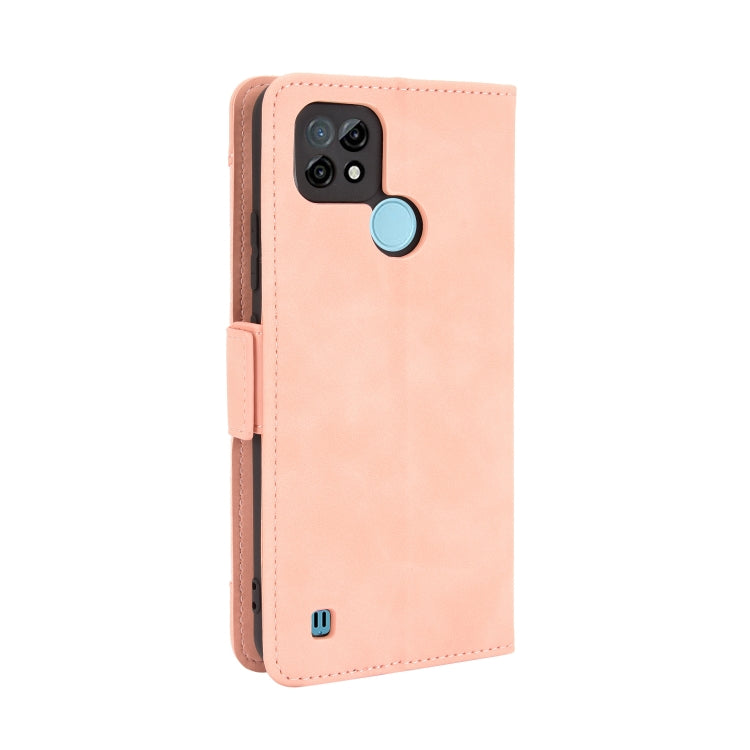For OPPO Realme C21 Skin Feel Calf Pattern Horizontal Flip Leather Case with Holder & Card Slots & Photo Frame(Pink) - Realme Cases by buy2fix | Online Shopping UK | buy2fix