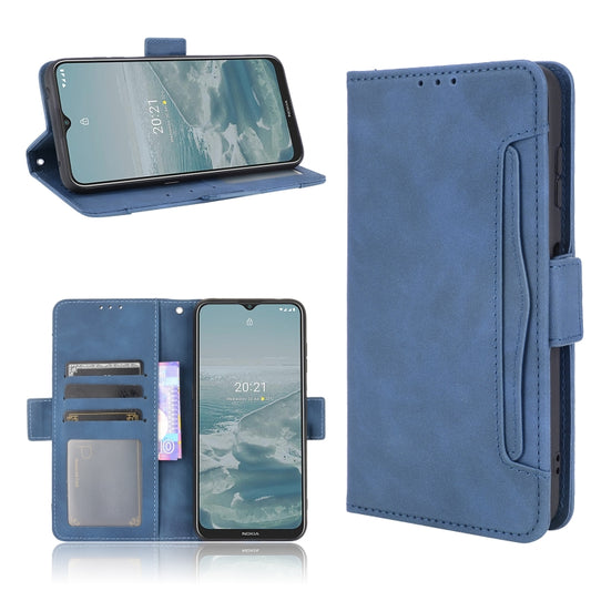 For Nokia G10 / G20 / 6.3 Skin Feel Calf Pattern Horizontal Flip Leather Case with Holder & Card Slots & Photo Frame(Blue) - Nokia Cases by buy2fix | Online Shopping UK | buy2fix