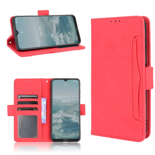 For Nokia G10 / G20 / 6.3 Skin Feel Calf Pattern Horizontal Flip Leather Case with Holder & Card Slots & Photo Frame(Red) - Nokia Cases by buy2fix | Online Shopping UK | buy2fix