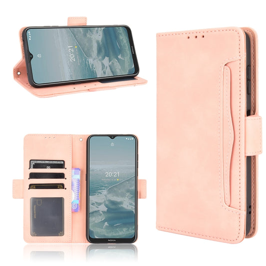 For Nokia G10 / G20 / 6.3 Skin Feel Calf Pattern Horizontal Flip Leather Case with Holder & Card Slots & Photo Frame(Pink) - Nokia Cases by buy2fix | Online Shopping UK | buy2fix