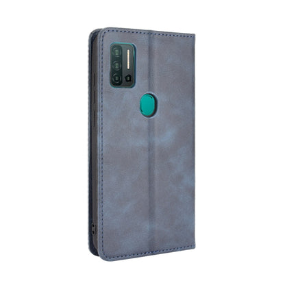 For Ulefone Note 11P Magnetic Buckle Retro Crazy Horse Texture Horizontal Flip Leather Case with Holder & Card Slots & Photo Frame(Blue) - Ulefone Cases by buy2fix | Online Shopping UK | buy2fix