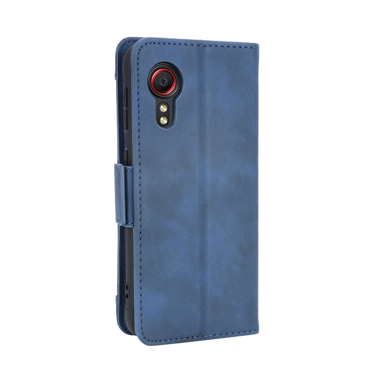 For Samsung Galaxy Xcover 5 Skin Feel Calf Pattern Horizontal Flip Leather Case with Holder & Card Slots & Photo Frame(Blue) by buy2fix