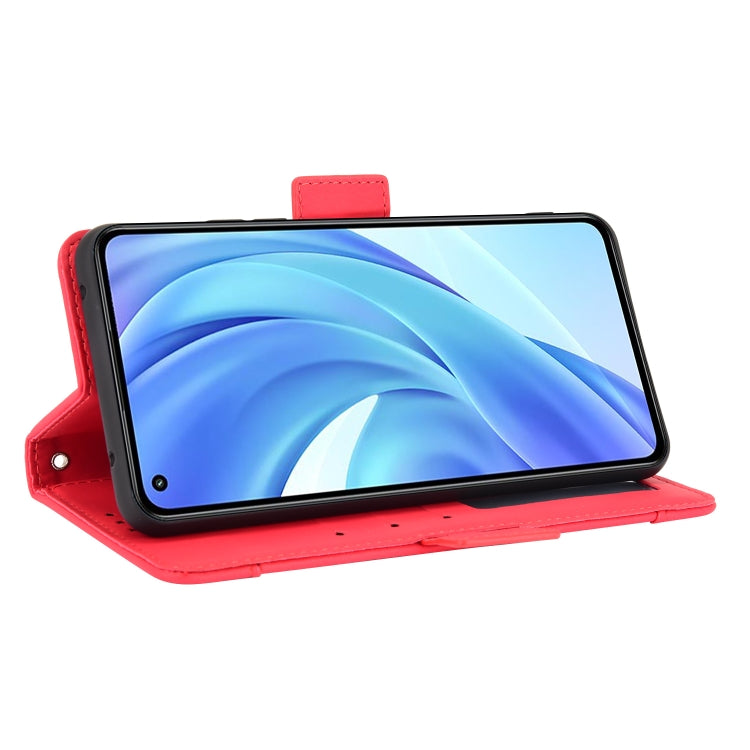 For Xiaomi Mi 11 Lite 4G / Mi 11 Lite 5G Skin Feel Calf Pattern Horizontal Flip Leather Case with Holder & Card Slots & Photo Frame(Red) - Xiaomi Cases by buy2fix | Online Shopping UK | buy2fix