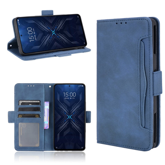 For Xiaomi Black Shark 4 Pro / 4 Skin Feel Calf Pattern Horizontal Flip Leather Case with Holder & Card Slots & Photo Frame(Blue)
