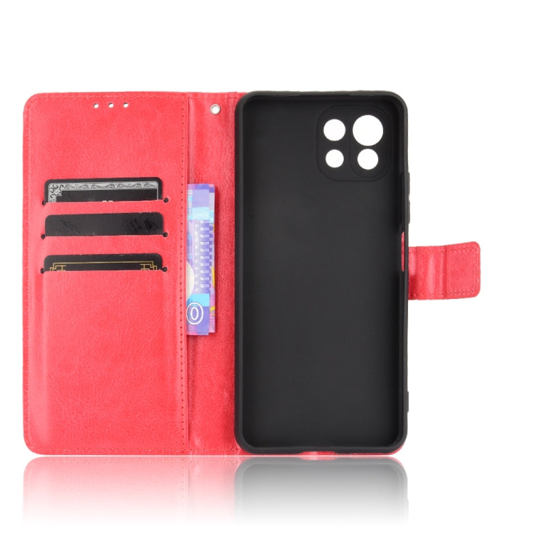 For Xiaomi MI 11 Lite 5G Retro Crazy Horse Texture Horizontal Flip Leather Case with Holder & Card Slots & Photo Frame(Red) - Xiaomi Cases by buy2fix | Online Shopping UK | buy2fix