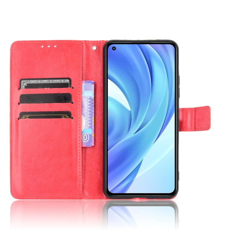 For Xiaomi MI 11 Lite 5G Retro Crazy Horse Texture Horizontal Flip Leather Case with Holder & Card Slots & Photo Frame(Red) - Xiaomi Cases by buy2fix | Online Shopping UK | buy2fix