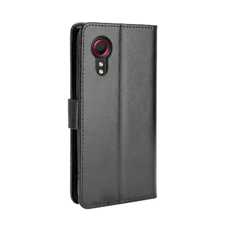 For Samsung Galaxy Xcover 5 Retro Crazy Horse Texture Horizontal Flip Leather Case with Holder & Card Slots & Photo Frame(Black) by buy2fix