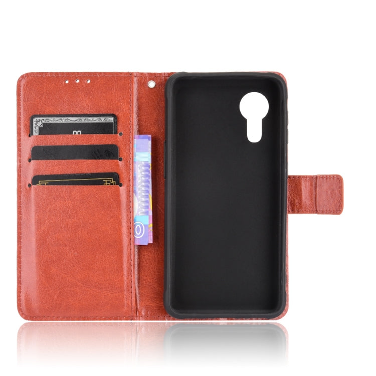 For Samsung Galaxy Xcover 5 Retro Crazy Horse Texture Horizontal Flip Leather Case with Holder & Card Slots & Photo Frame(Brown) by buy2fix