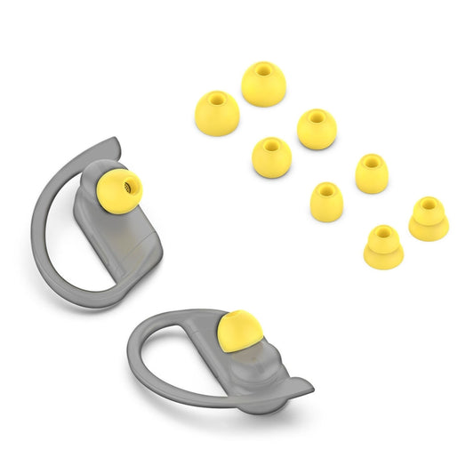 4 Pairs Wireless Earphone Replaceable Silicone Ear Cap Earplugs for Huawei FreeBuds 4i / FreeLace Pro / Active Noise Canceling Earphones 3(Yellow) - Anti-dust & Ear Caps by buy2fix | Online Shopping UK | buy2fix