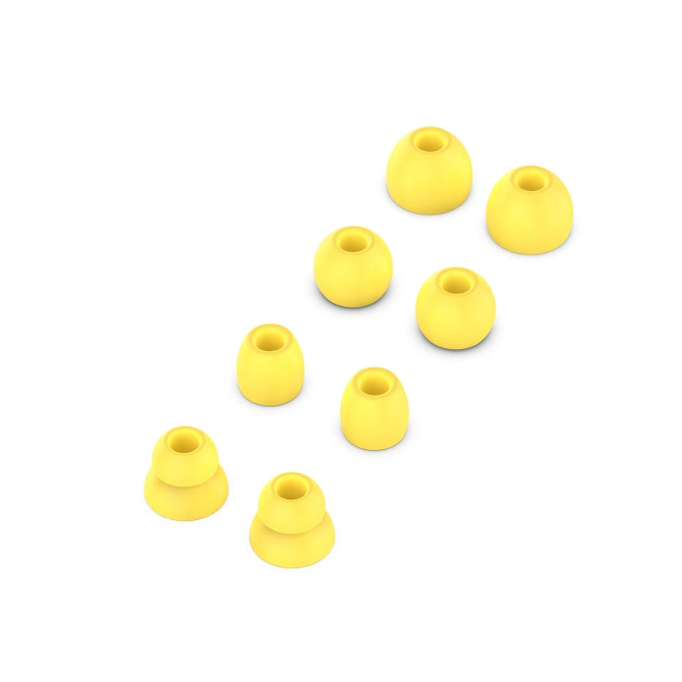 4 Pairs Wireless Earphone Replaceable Silicone Ear Cap Earplugs for Huawei FreeBuds 4i / FreeLace Pro / Active Noise Canceling Earphones 3(Yellow) - Anti-dust & Ear Caps by buy2fix | Online Shopping UK | buy2fix