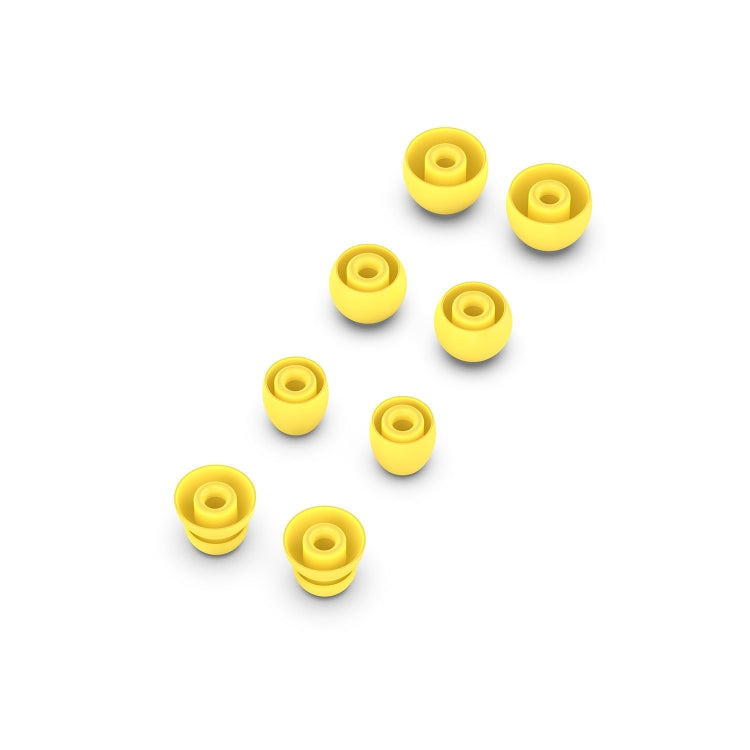 4 Pairs Wireless Earphone Replaceable Silicone Ear Cap Earplugs for Huawei FreeBuds 4i / FreeLace Pro / Active Noise Canceling Earphones 3(Yellow) - Anti-dust & Ear Caps by buy2fix | Online Shopping UK | buy2fix