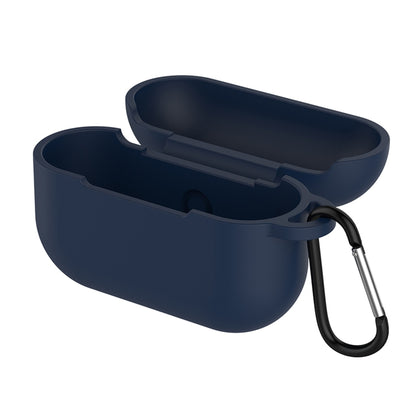 Solid Color Silicone Earphone Protective Case for AirPods Pro, with Hook(Midnight Blue) - For AirPods Pro by buy2fix | Online Shopping UK | buy2fix