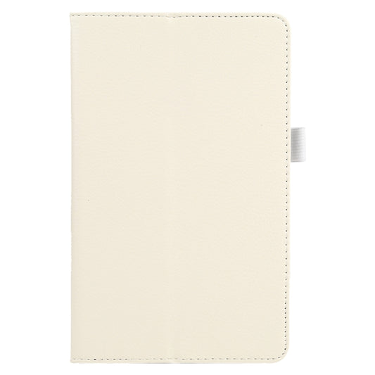 For Lenovo Tab M7 Litchi Texture Solid Color Horizontal Flip Leather Case with Holder & Pen Slot(White) - Lenovo by buy2fix | Online Shopping UK | buy2fix