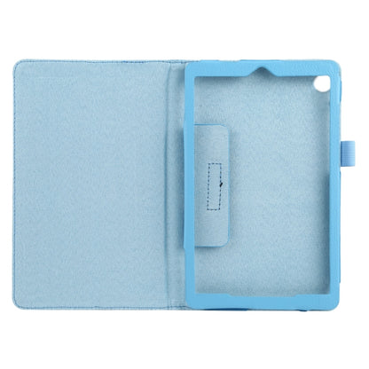 For Lenovo Tab M7 Litchi Texture Solid Color Horizontal Flip Leather Case with Holder & Pen Slot(Sky Blue) - Lenovo by buy2fix | Online Shopping UK | buy2fix