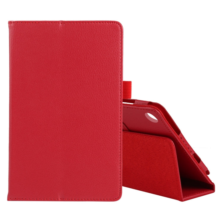 For Lenovo Tab M7 Litchi Texture Solid Color Horizontal Flip Leather Case with Holder & Pen Slot(Red) - Lenovo by buy2fix | Online Shopping UK | buy2fix