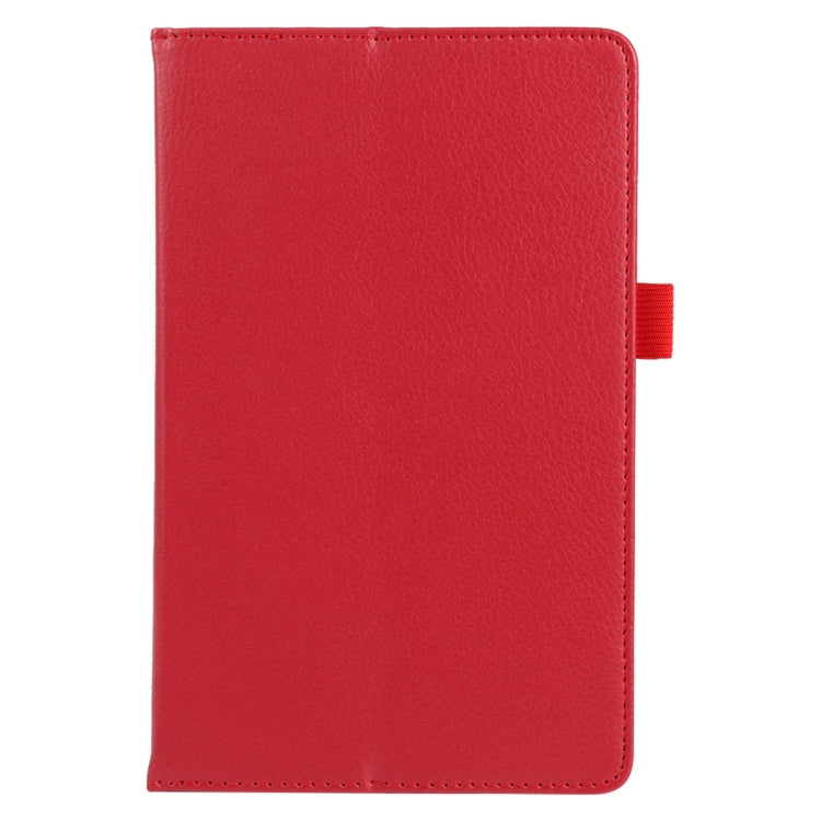 For Lenovo Tab M7 Litchi Texture Solid Color Horizontal Flip Leather Case with Holder & Pen Slot(Red) - Lenovo by buy2fix | Online Shopping UK | buy2fix
