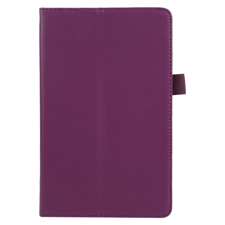 For Lenovo Tab M7 Litchi Texture Solid Color Horizontal Flip Leather Case with Holder & Pen Slot(Purple) - Lenovo by buy2fix | Online Shopping UK | buy2fix