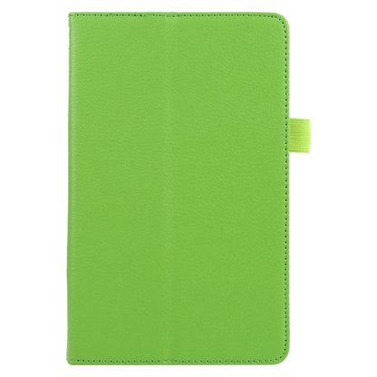 For Lenovo Tab M7 Litchi Texture Solid Color Horizontal Flip Leather Case with Holder & Pen Slot(Green) - Lenovo by buy2fix | Online Shopping UK | buy2fix