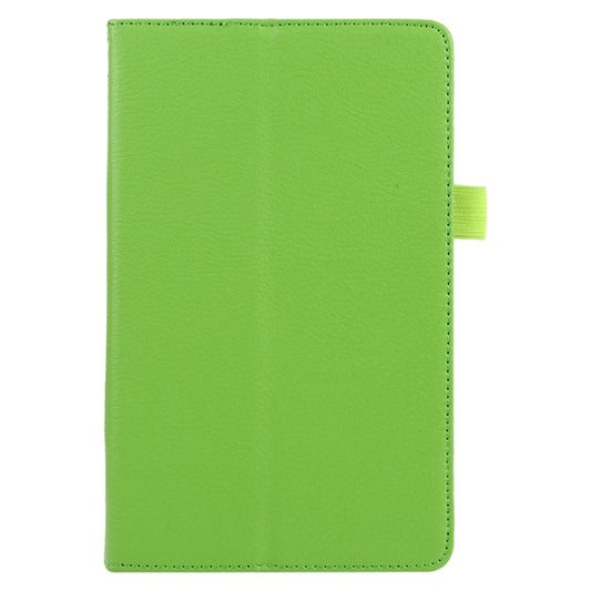 For Lenovo Tab M7 Litchi Texture Solid Color Horizontal Flip Leather Case with Holder & Pen Slot(Green) - Lenovo by buy2fix | Online Shopping UK | buy2fix