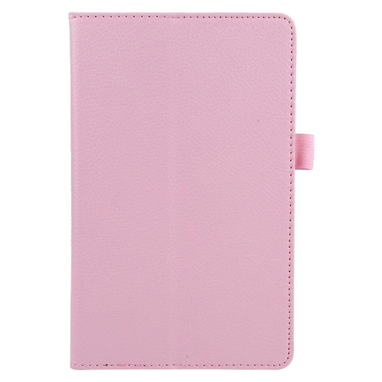 For Lenovo Tab M7 Litchi Texture Solid Color Horizontal Flip Leather Case with Holder & Pen Slot(Pink) - Lenovo by buy2fix | Online Shopping UK | buy2fix