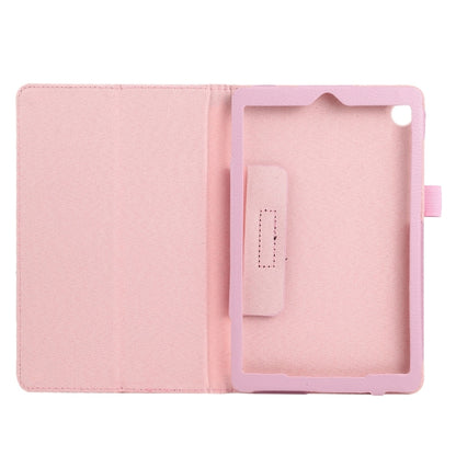 For Lenovo Tab M7 Litchi Texture Solid Color Horizontal Flip Leather Case with Holder & Pen Slot(Pink) - Lenovo by buy2fix | Online Shopping UK | buy2fix