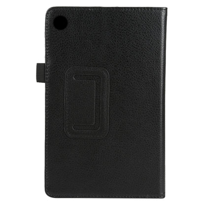 For Lenovo Tab M7 Litchi Texture Solid Color Horizontal Flip Leather Case with Holder & Pen Slot(Black) - Lenovo by buy2fix | Online Shopping UK | buy2fix