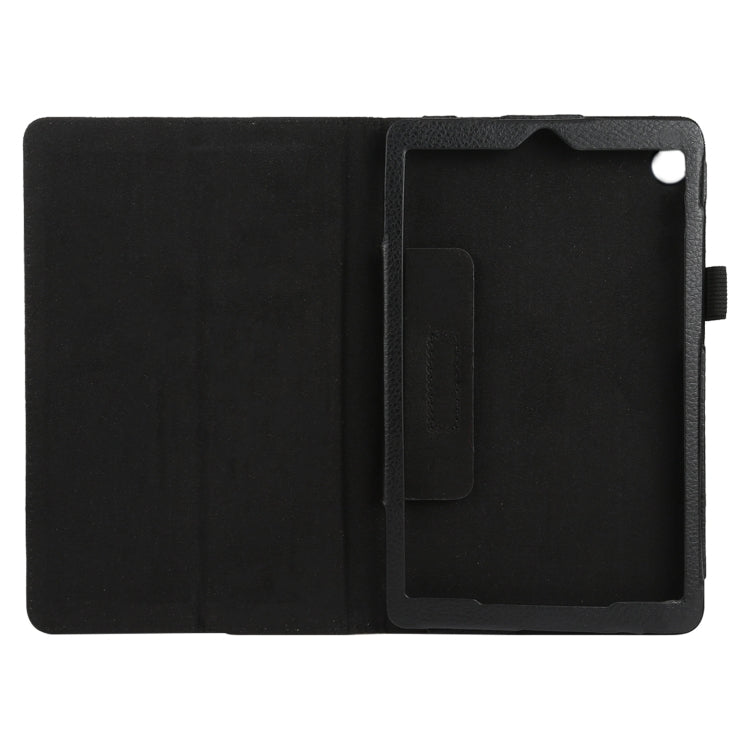 For Lenovo Tab M7 Litchi Texture Solid Color Horizontal Flip Leather Case with Holder & Pen Slot(Black) - Lenovo by buy2fix | Online Shopping UK | buy2fix