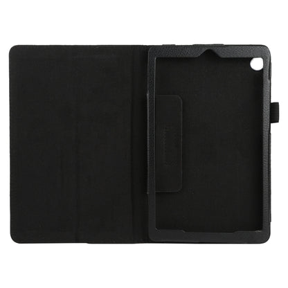 For Lenovo Tab M7 Litchi Texture Solid Color Horizontal Flip Leather Case with Holder & Pen Slot(Black) - Lenovo by buy2fix | Online Shopping UK | buy2fix
