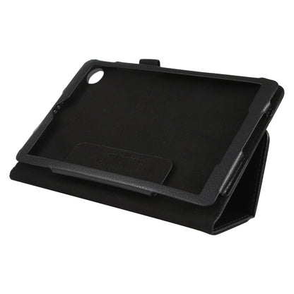 For Lenovo Tab M7 Litchi Texture Solid Color Horizontal Flip Leather Case with Holder & Pen Slot(Black) - Lenovo by buy2fix | Online Shopping UK | buy2fix