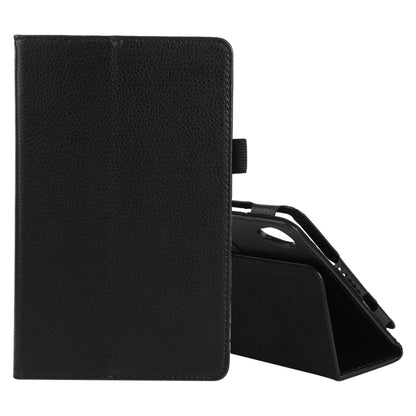 For Lenovo Tab M8 Litchi Texture Solid Color Horizontal Flip Leather Case with Holder & Pen Slot(Black) - Lenovo by buy2fix | Online Shopping UK | buy2fix