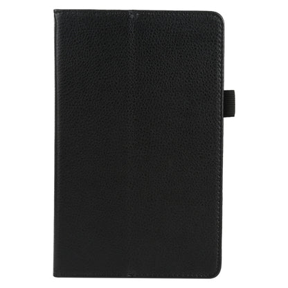 For Lenovo Tab M8 Litchi Texture Solid Color Horizontal Flip Leather Case with Holder & Pen Slot(Black) - Lenovo by buy2fix | Online Shopping UK | buy2fix