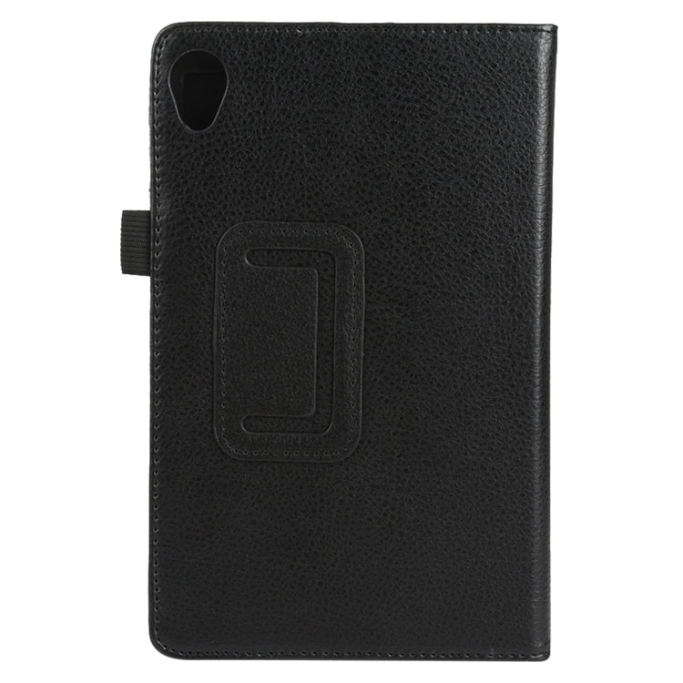 For Lenovo Tab M8 Litchi Texture Solid Color Horizontal Flip Leather Case with Holder & Pen Slot(Black) - Lenovo by buy2fix | Online Shopping UK | buy2fix