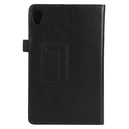 For Lenovo Tab M8 Litchi Texture Solid Color Horizontal Flip Leather Case with Holder & Pen Slot(Black) - Lenovo by buy2fix | Online Shopping UK | buy2fix