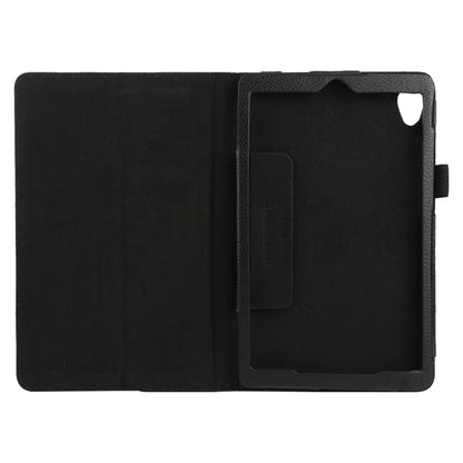 For Lenovo Tab M8 Litchi Texture Solid Color Horizontal Flip Leather Case with Holder & Pen Slot(Black) - Lenovo by buy2fix | Online Shopping UK | buy2fix