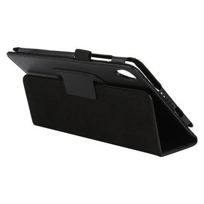 For Lenovo Tab M8 Litchi Texture Solid Color Horizontal Flip Leather Case with Holder & Pen Slot(Black) - Lenovo by buy2fix | Online Shopping UK | buy2fix