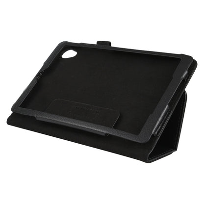 For Lenovo Tab M8 Litchi Texture Solid Color Horizontal Flip Leather Case with Holder & Pen Slot(Black) - Lenovo by buy2fix | Online Shopping UK | buy2fix