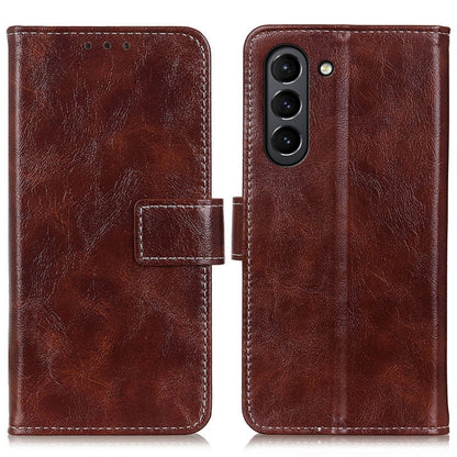 For Samsung Galaxy S21 FE Retro Crazy Horse Texture Horizontal Flip Leather Case with Holder & Card Slots & Photo Frame & Wallet(Brown) by buy2fix