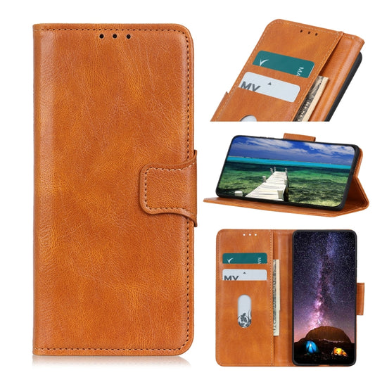 For Samsung Galaxy S21 FE Mirren Crazy Horse Texture Horizontal Flip Leather Case with Holder & Card Slots & Wallet(Brown) by buy2fix